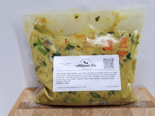 Cari vert aux pois chiches (sous vide)