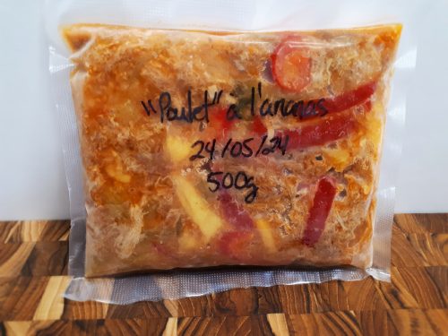 « Poulet » à l'ananas (sous vide)