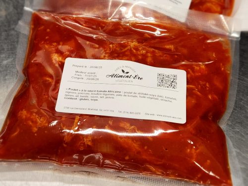 « Poulet » à la sauce africaine (sous vide congelé)