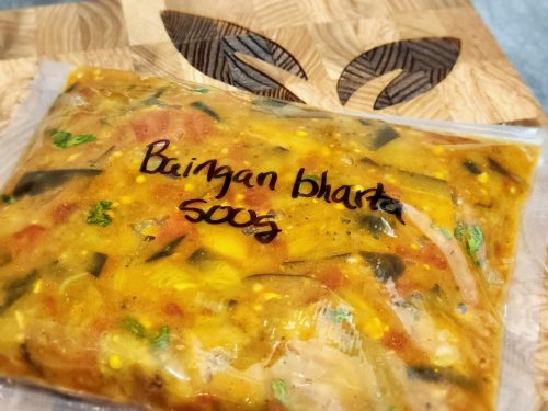 Baingan bharta (Sous vide)