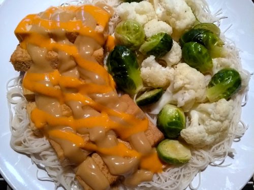 Tofu à la sauce tahini