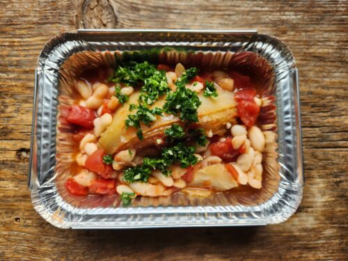 Chou braisé aux haricots (Sous vide congelé)